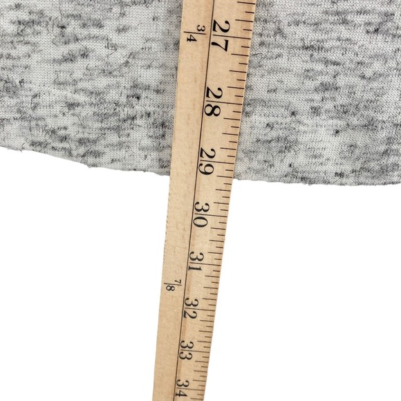 Express Tee Shirt Top Womens Medium Gray Marled Knit Long Sleeve V Neck Pullover - Picture 11 of 11
